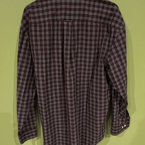 Nautica, red plaid dress, or sporty shirt, button-down.